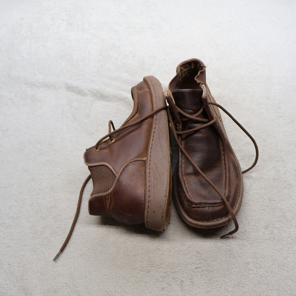 Justin Men 9.5 Chukka Boots Brown Leather Lace Up Moc Toe Rugged Workwear JM422